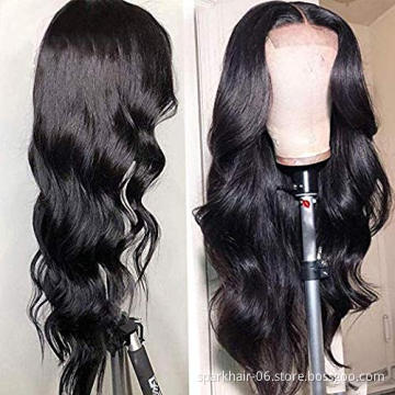 Vendor Stock 13X4 Hd Transparent Swiss Lace Wigs Human Hair Lace Front Glueless Brazilian 100% Virgin Natural Human Hair Wigs